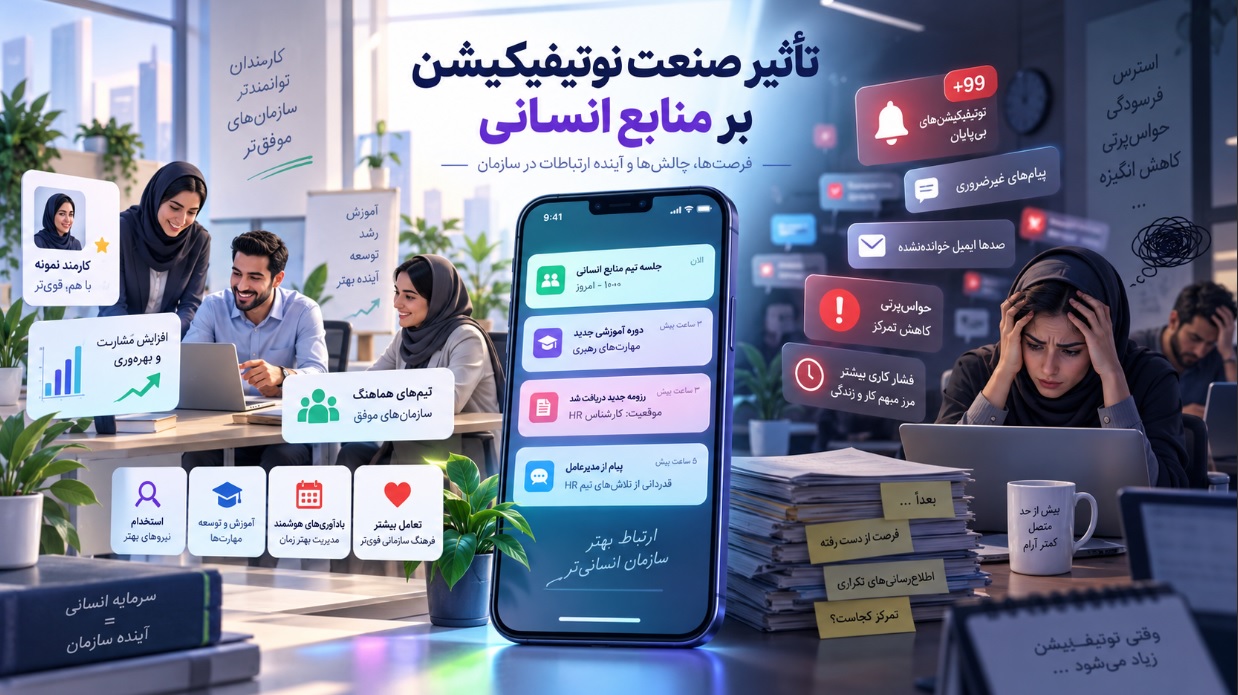تاثیر پوش نوتیفیکیشن بر منابع انسانی؛ تحول ارتباطات سازمانی و تجربه کارکنان در ۲۰۲۶